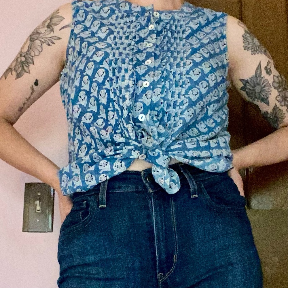 April Cornell Button Up Tank - image 2